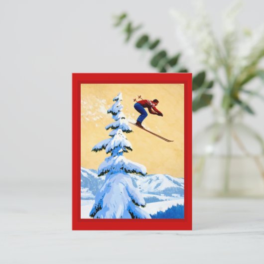 Zwitserland Ski-springen Briefkaart (Staand voorkant)