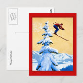 Zwitserland Ski-springen Briefkaart (Voorkant / Achterkant)