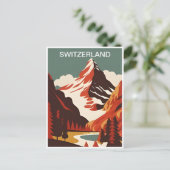  Zwitserland skigebied wintertour Europa Briefkaart (Staand voorkant)