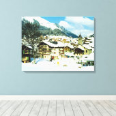  Zwitserland, skioord Morgins Canvas Afdruk (Insitu (Houten vloer))