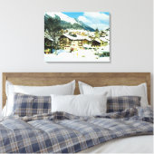  Zwitserland, skioord Morgins Canvas Afdruk (Insitu (Slaapkamer))