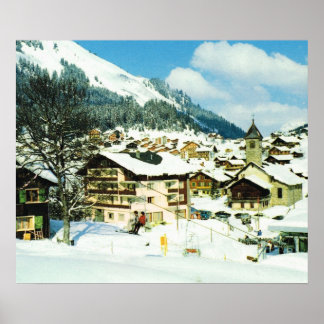 Zwitserland, skioord Morgins Poster