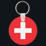 Zwitserland Sleutelhanger<br><div class="desc">Aangepaste sleutelhanger voor de Zwitserse vlag</div>