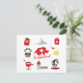 Zwitserland Souvenirs Symbols Briefkaart (Staand voorkant)
