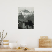  Zwitserland, spoor op Jungfrau Poster (Keuken)
