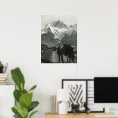  Zwitserland, spoor op Jungfrau Poster (Thuiskantoor)