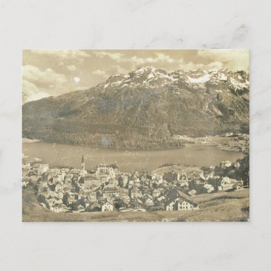 Zwitserland, St. Moritz en het meer van 1906 Briefkaart (Voorkant)