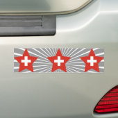 Zwitserland Star Bumpersticker (Op auto)