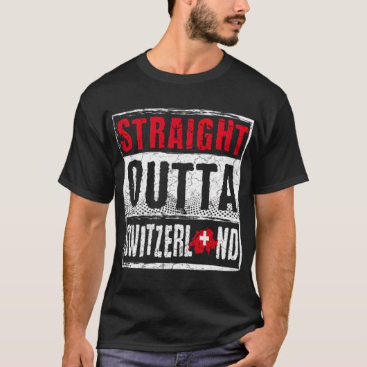 Zwitserland Straight Outta Zwitserland T-shirt (Voorkant)