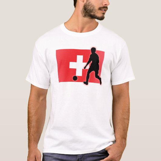 Zwitserland Striker  T-shirt (Voorkant)