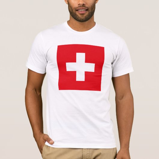 Zwitserland T-shirt vlag (Voorkant)