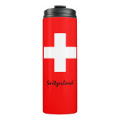 Zwitserland Travel Mug, patriottische Zwitserse vl Thermosbeker (Voorkant)