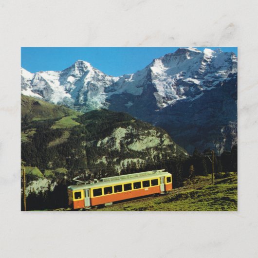 Zwitserland, Trein naar Jungfraujoch, de top van d Briefkaart (Voorkant)