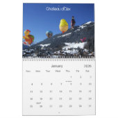 Zwitserland van geslagen sporen kalender (Jan 2026)