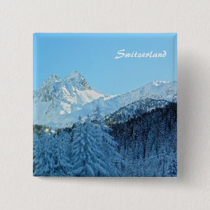 Zwitserland Vierkante Button 5,1 Cm