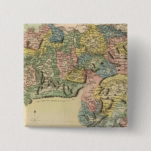 Zwitserland Vierkante Button 5,1 Cm (Voorkant)