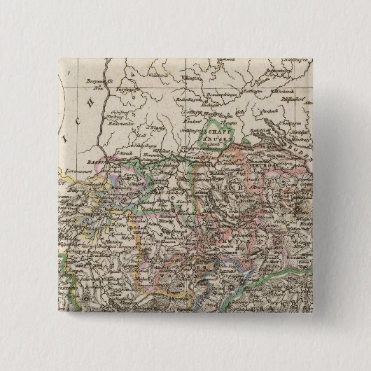 Zwitserland Vierkante Button 5,1 Cm (Voorkant)