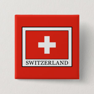 Zwitserland Vierkante Button 5,1 Cm