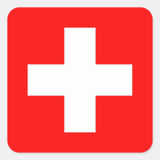 Zwitserland Vierkante Sticker (Voorkant)