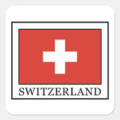 Zwitserland Vierkante Sticker (Voorkant)
