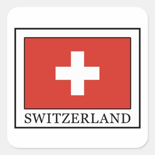 Zwitserland Vierkante Sticker