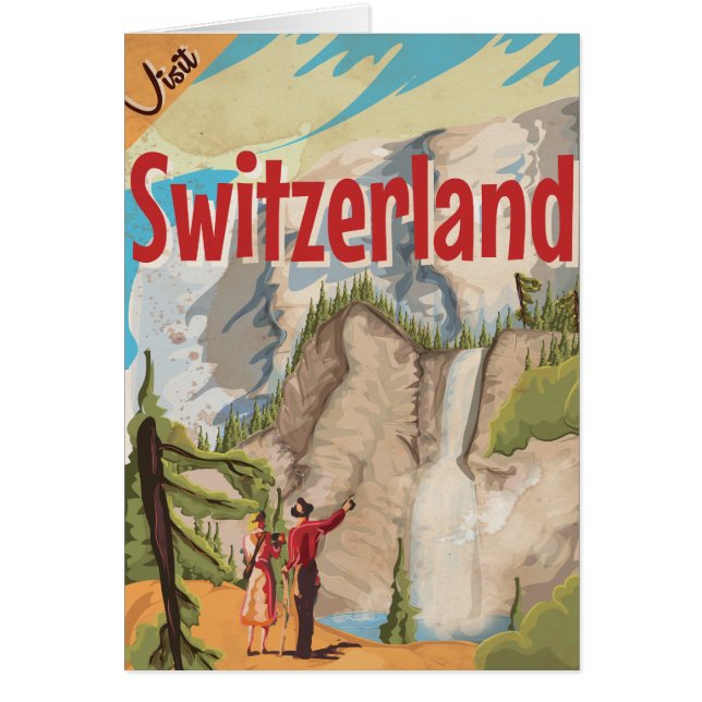 Zwitserland Vintage Reisposter (Voorkant)