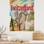 Zwitserland Vintage Reisposter Poster (Keuken)