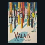 Zwitserland Vintage Ski-poster Poster<br><div class="desc">Zwitserland Vintage Ski-poster</div>