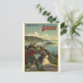 Zwitserland Vintage Travel Briefkaart (Staand voorkant)
