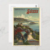 Zwitserland Vintage Travel Briefkaart (Voorkant / Achterkant)