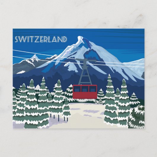 Zwitserland Vintage Travel Briefkaarten (Voorkant)