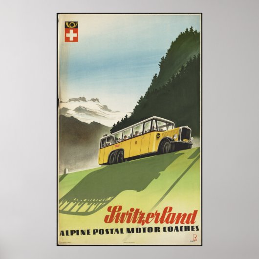 Zwitserland Vintage Travel Poster en Retro Prints (Voorkant)