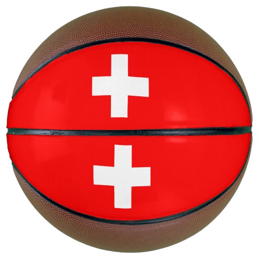 Zwitserland Vlag Basketbal (Voorkant)