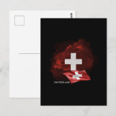 Zwitserland vlag briefkaart (Voorkant / Achterkant)