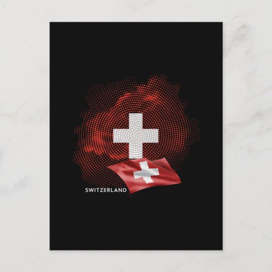 Zwitserland vlag briefkaart (Voorkant)