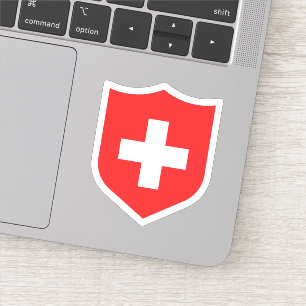 Zwitserland vlag embleem patriottische reizen sticker