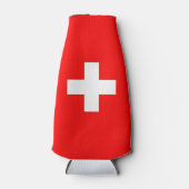 Zwitserland Vlag Flesjeskoeler (Voorkant)