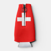 Zwitserland Vlag Flesjeskoeler (Achterkant)