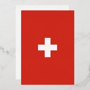 Zwitserland vlag folie uitnodiging