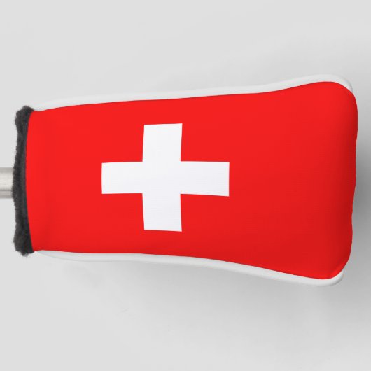 Zwitserland Vlag Golfheadcover (Voorkant)