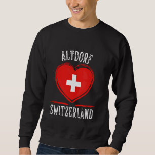 Zwitserland Vlag Hart Altdorf Stad Trui