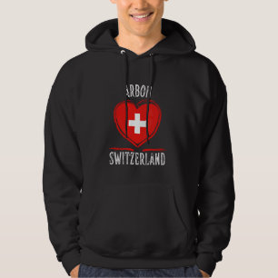 Zwitserland Vlag Hart Arbon Stad Hoodie