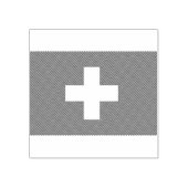 Zwitserland vlag Hout Art Stamp Rubberstempel (Afrduk)