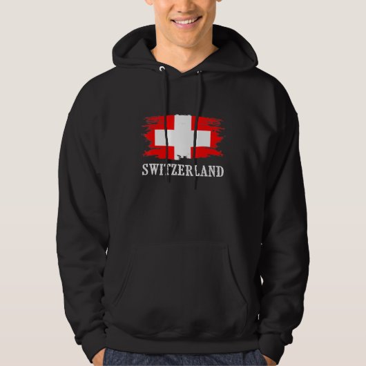  Zwitserland Vlag I Love Zwitserland Hoodie (Voorkant)