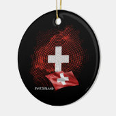 Zwitserland vlag keramisch ornament (Links)