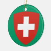 ZWITSERLAND Vlag kerstversiering Keramisch Ornament (Links)