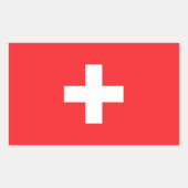 Zwitserland Vlag Klassiek Rechthoekige Sticker (Voorkant)