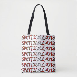 Zwitserland Vlag Kleurtypografie Europees land Tote Bag