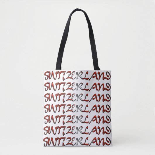 Zwitserland Vlag Kleurtypografie Europees land Tote Bag (Voorkant)