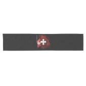 Zwitserland vlag korte tafelloper (Horizontaal)